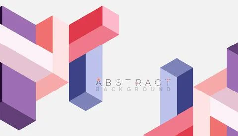 Abstract background. 3d cubes, cubic elements and blocks. Techno or business Illustrazione stock