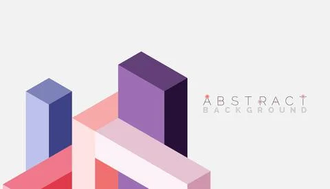 Abstract background. 3d cubes, cubic elements and blocks. Techno or business Illustrazione stock