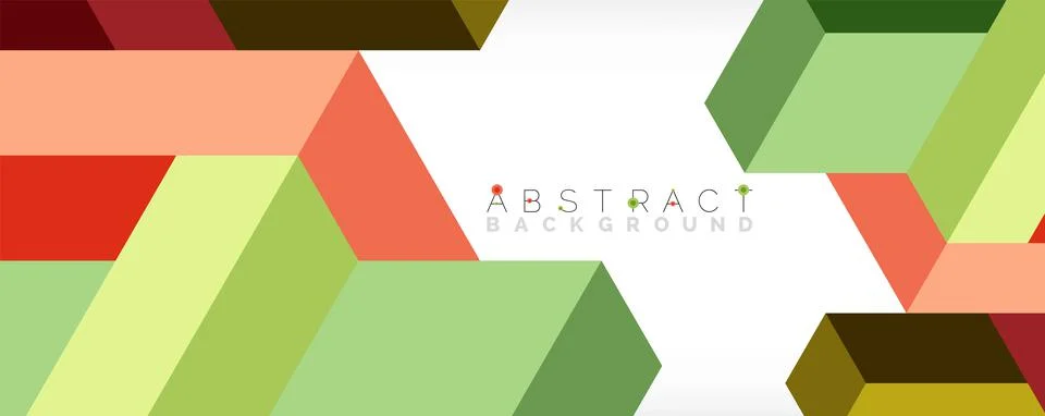 Abstract background. 3d cubes, cubic elements and blocks. Techno or business Stock Illustration