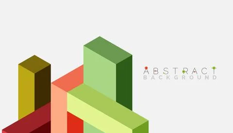 Abstract background. 3d cubes, cubic elements and blocks. Techno or business イラスト素材