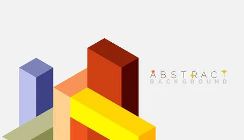 Abstract background. 3d cubes, cubic elements and blocks. Techno or business 스톡 일러스트