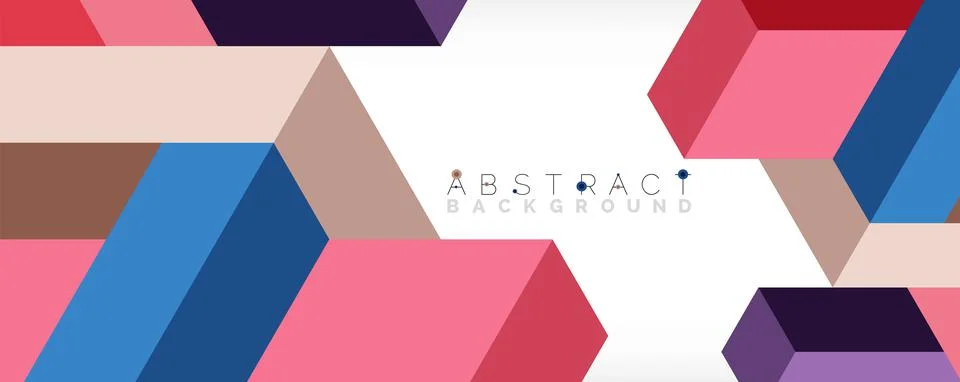 Abstract background. 3d cubes, cubic elements and blocks. Techno or business Illustrazione stock