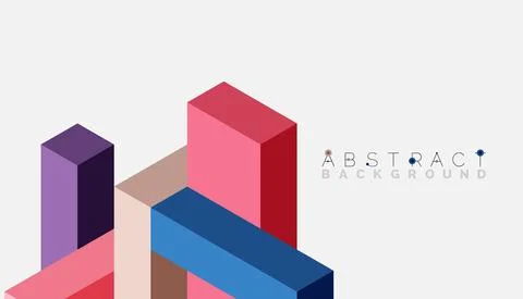 Abstract background. 3d cubes, cubic elements and blocks. Techno or business Illustrazione stock