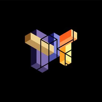 Abstract background. 3d cubes, cubic elements and blocks. Techno or business Stockillustratie