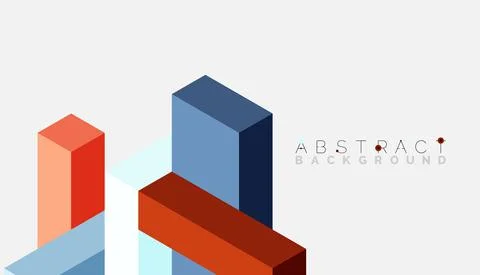 Abstract background. 3d cubes, cubic elements and blocks. Techno or business Illustrazione stock