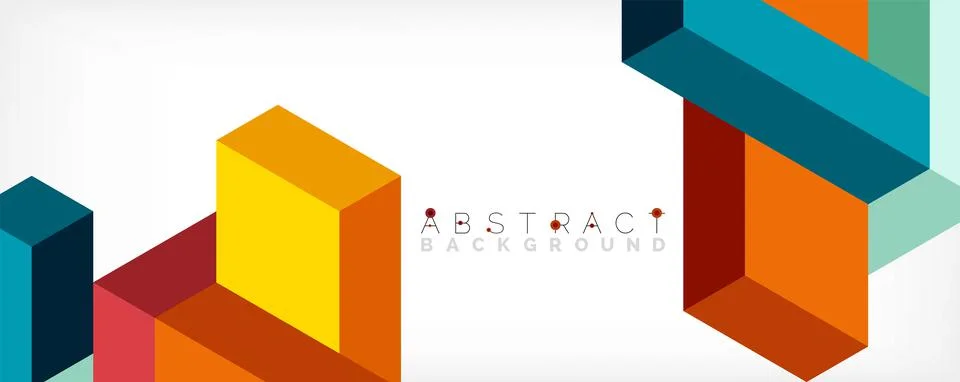 Abstract background. 3d cubes, cubic elements and blocks. Techno or business イラスト素材