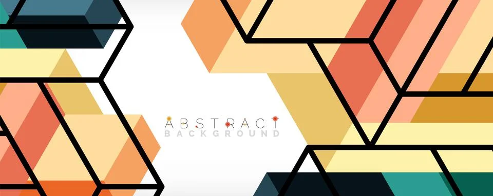 Abstract background. 3d cubes, cubic elements and blocks. Techno or business 스톡 일러스트
