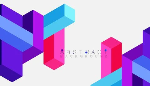 Abstract background. 3d cubes, cubic elements and blocks. Techno or business イラスト素材