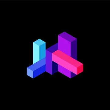 Abstract background. 3d cubes, cubic elements and blocks. Techno or business 스톡 일러스트