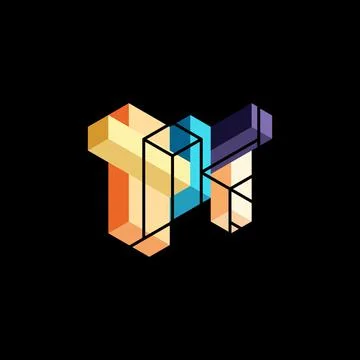 Abstract background. 3d cubes, cubic elements and blocks. Techno or business Stockillustratie