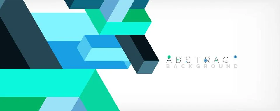 Abstract background. 3d cubes, cubic elements and blocks. Techno or business Illustrazione stock