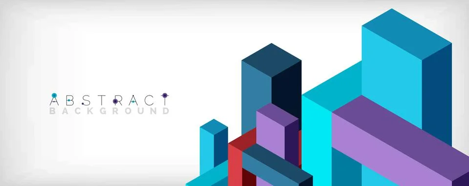 Abstract background. 3d cubes, cubic elements and blocks. Techno or business イラスト素材