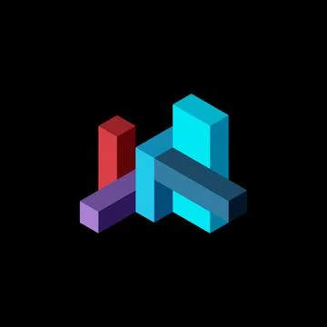 Abstract background. 3d cubes, cubic elements and blocks. Techno or business Stock Illustration