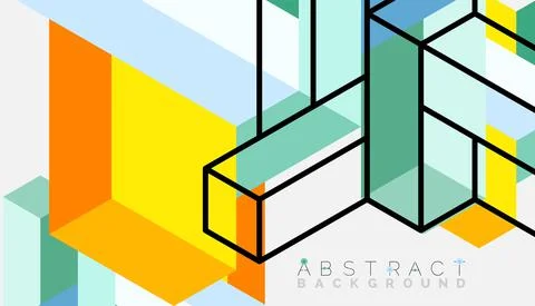 Abstract background. 3d cubes, cubic elements and blocks. Techno or business 스톡 일러스트