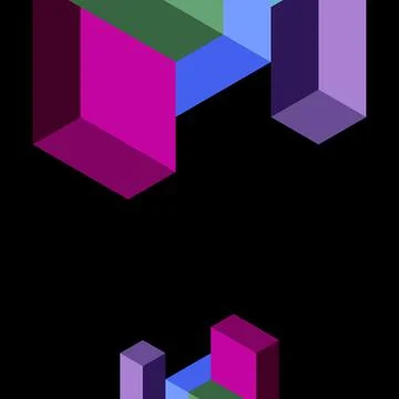 Abstract background. 3d cubes, cubic elements and blocks. Techno or business イラスト素材