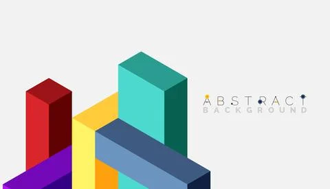 Abstract background. 3d cubes, cubic elements and blocks. Techno or business Illustrazione stock