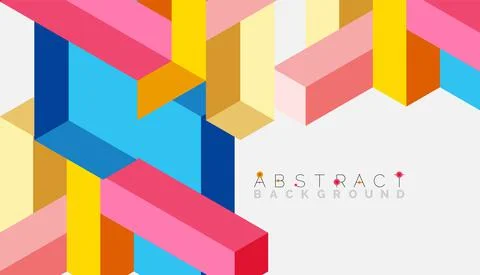 Abstract background. 3d cubes, cubic elements and blocks. Techno or business Illustrazione stock