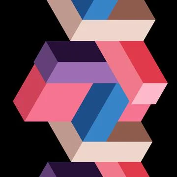 Abstract background. 3d cubes, cubic elements and blocks. Techno or business 스톡 일러스트