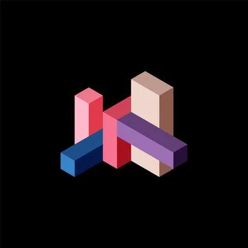 Abstract background. 3d cubes, cubic elements and blocks. Techno or business Illustrazione stock