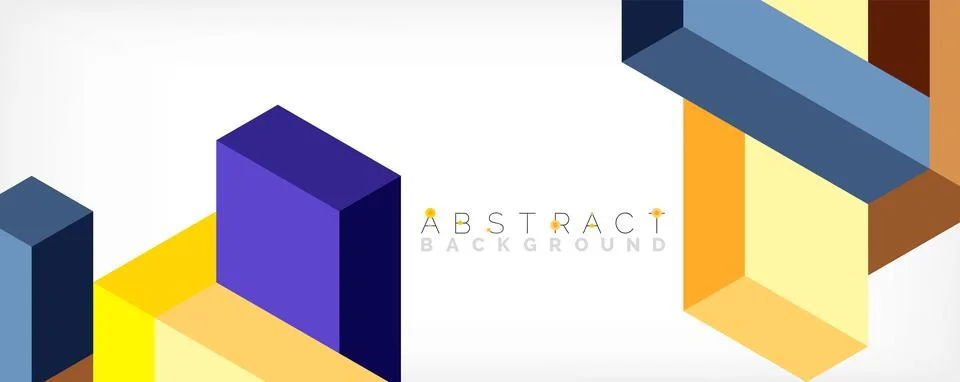 Abstract background. 3d cubes, cubic elements and blocks. Techno or business イラスト素材