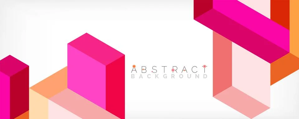 Abstract background. 3d cubes, cubic elements and blocks. Techno or business 스톡 일러스트