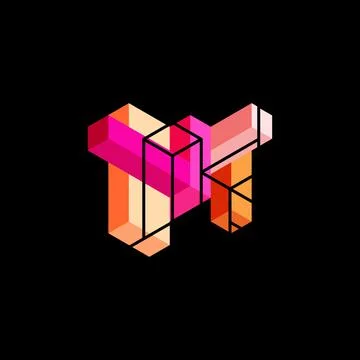 Abstract background. 3d cubes, cubic elements and blocks. Techno or business Stock Illustration