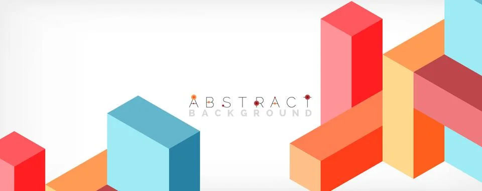 Abstract background. 3d cubes, cubic elements and blocks. Techno or business イラスト素材