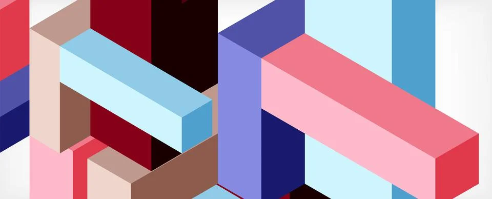 Abstract background. 3d cubes, cubic elements and blocks. Techno or business イラスト素材