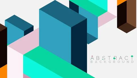 Abstract background. 3d cubes, cubic elements and blocks. Techno or business イラスト素材