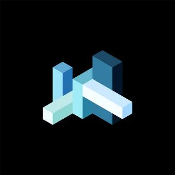 Abstract background. 3d cubes, cubic elements and blocks. Techno or business 스톡 일러스트