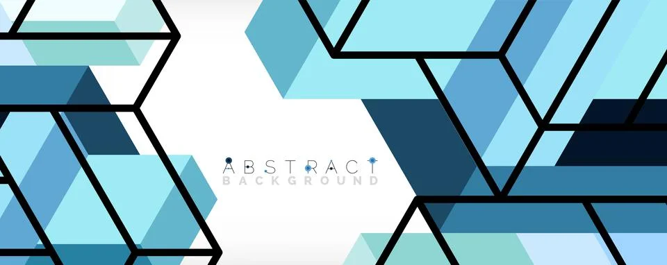 Abstract background. 3d cubes, cubic elements and blocks. Techno or business Illustrazione stock