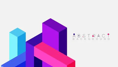 Abstract background. 3d cubes, cubic elements and blocks. Techno or business Illustrazione stock