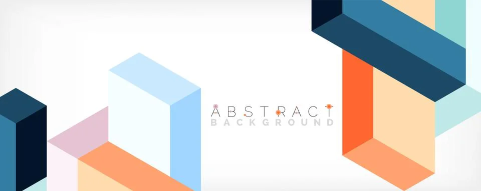 Abstract background. 3d cubes, cubic elements and blocks. Techno or business 스톡 일러스트