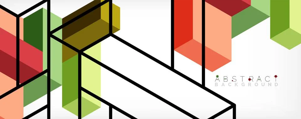 Abstract background. 3d cubes, cubic elements and blocks. Techno or business 스톡 일러스트