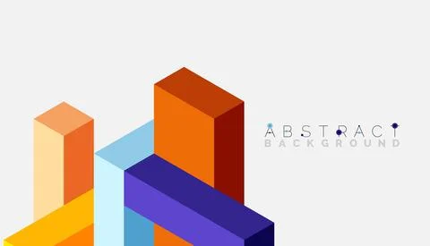 Abstract background. 3d cubes, cubic elements and blocks. Techno or business Illustrazione stock