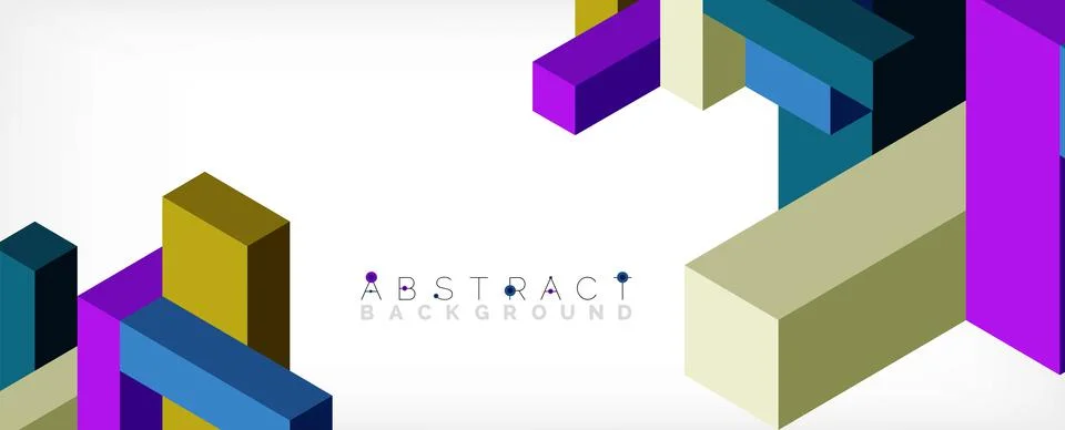 Abstract background. 3d cubes, cubic elements and blocks. Techno or business イラスト素材