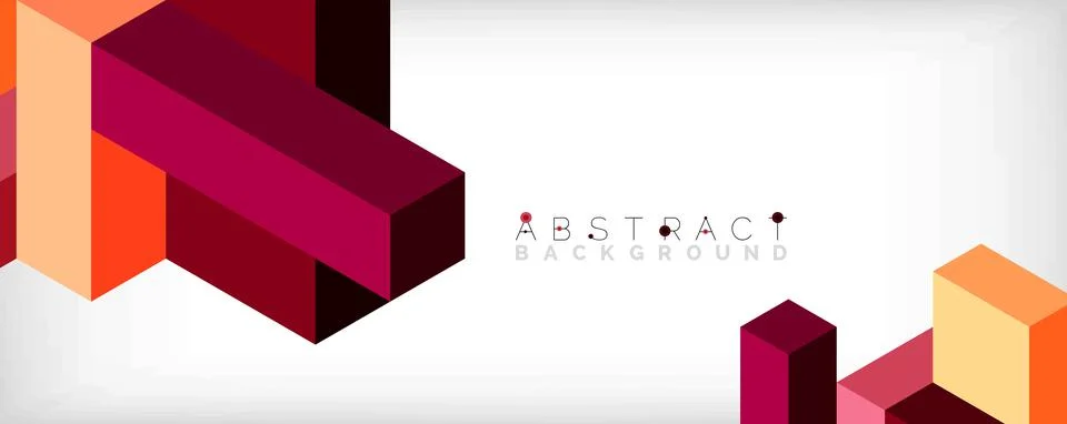 Abstract background. 3d cubes, cubic elements and blocks. Techno or business 스톡 일러스트