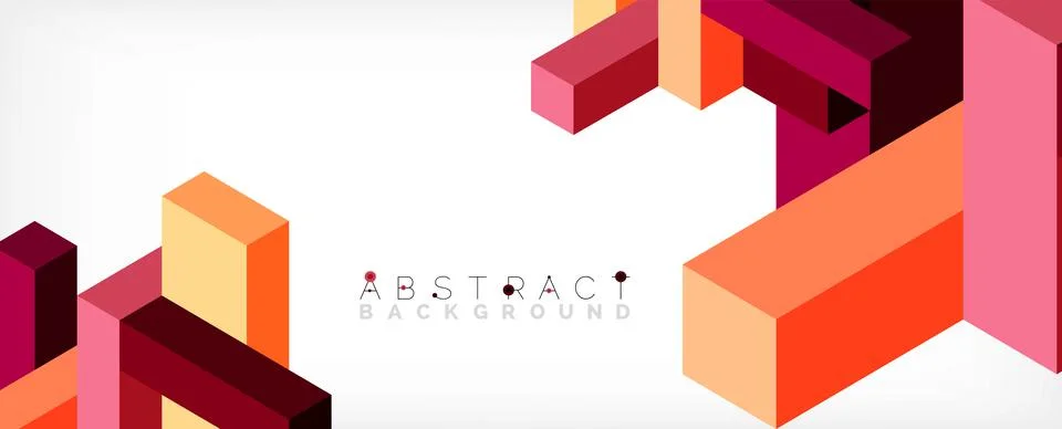 Abstract background. 3d cubes, cubic elements and blocks. Techno or business Illustrazione stock