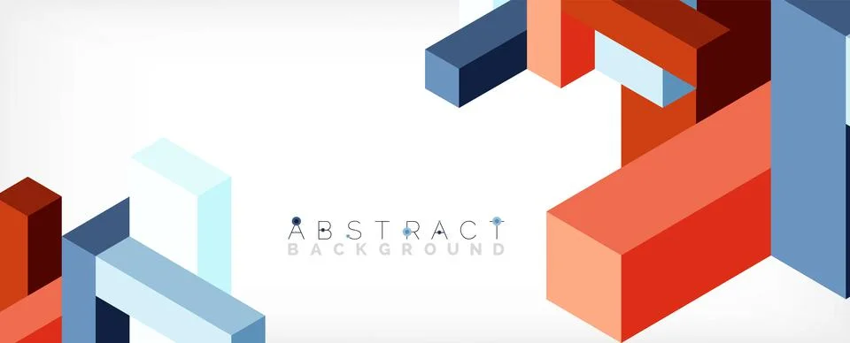 Abstract background. 3d cubes, cubic elements and blocks. Techno or business Stockillustratie