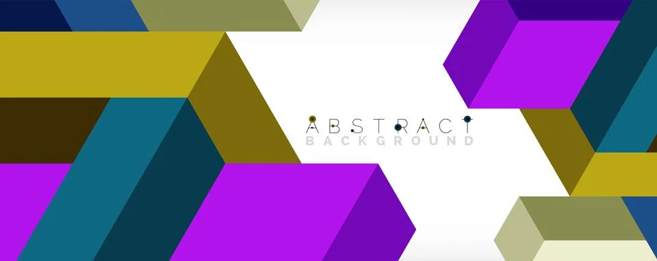 Abstract background. 3d cubes, cubic elements and blocks. Techno or business 库存插图