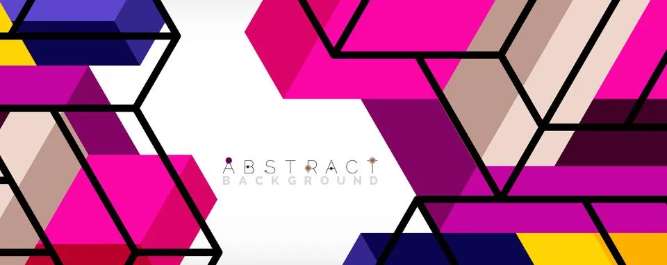 Abstract background. 3d cubes, cubic elements and blocks. Techno or business 스톡 일러스트