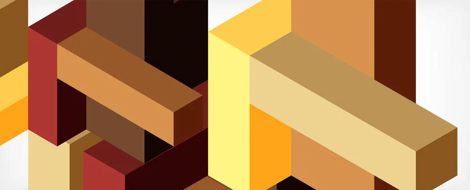 Abstract background. 3d cubes, cubic elements and blocks. Techno or business Stock Illustration