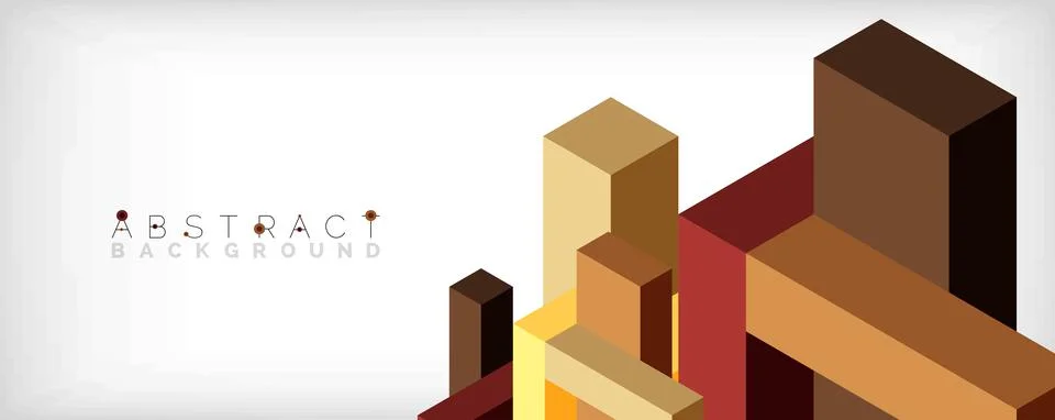 Abstract background. 3d cubes, cubic elements and blocks. Techno or business Illustrazione stock