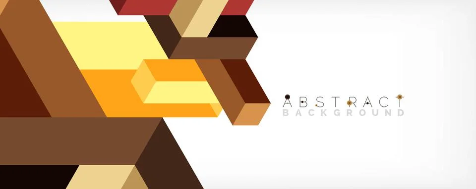 Abstract background. 3d cubes, cubic elements and blocks. Techno or business Illustrazione stock