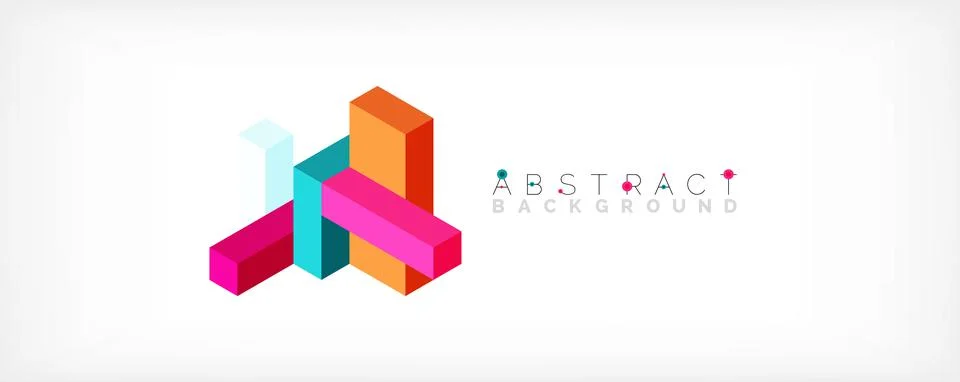 Abstract background. 3d cubes, cubic elements and blocks. Techno or business Illustrazione stock