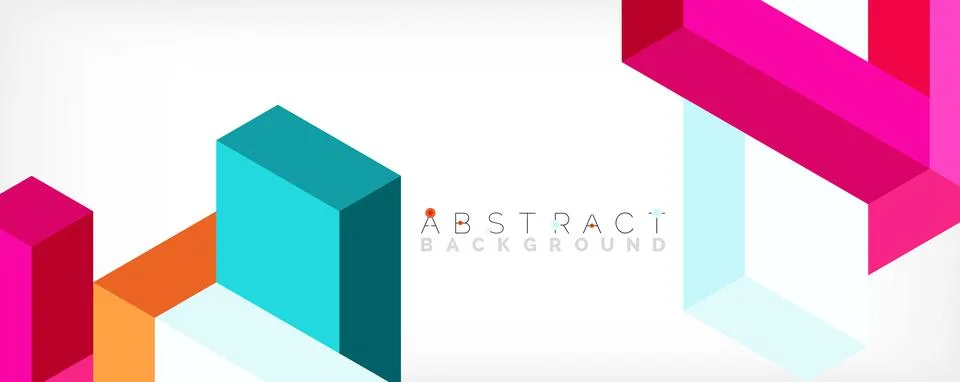 Abstract background. 3d cubes, cubic elements and blocks. Techno or business 스톡 일러스트
