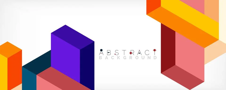 Abstract background. 3d cubes, cubic elements and blocks. Techno or business Illustrazione stock