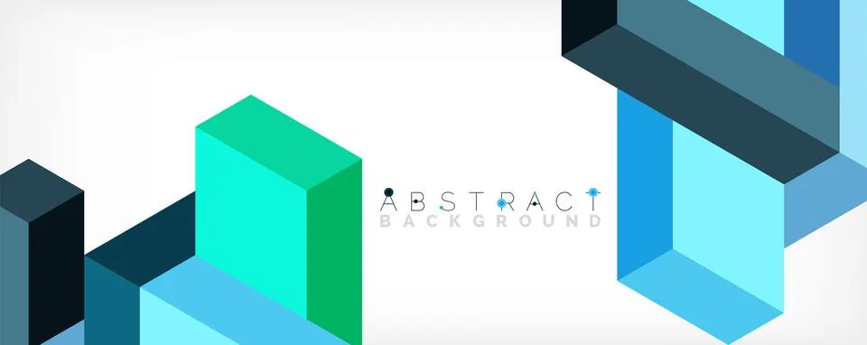 Abstract background. 3d cubes, cubic elements and blocks. Techno or business Illustrazione stock