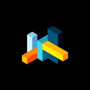 Abstract background. 3d cubes, cubic elements and blocks. Techno or business 스톡 일러스트