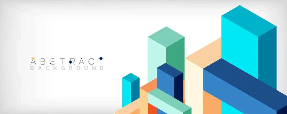 Abstract background. 3d cubes, cubic elements and blocks. Techno or business Stockillustratie